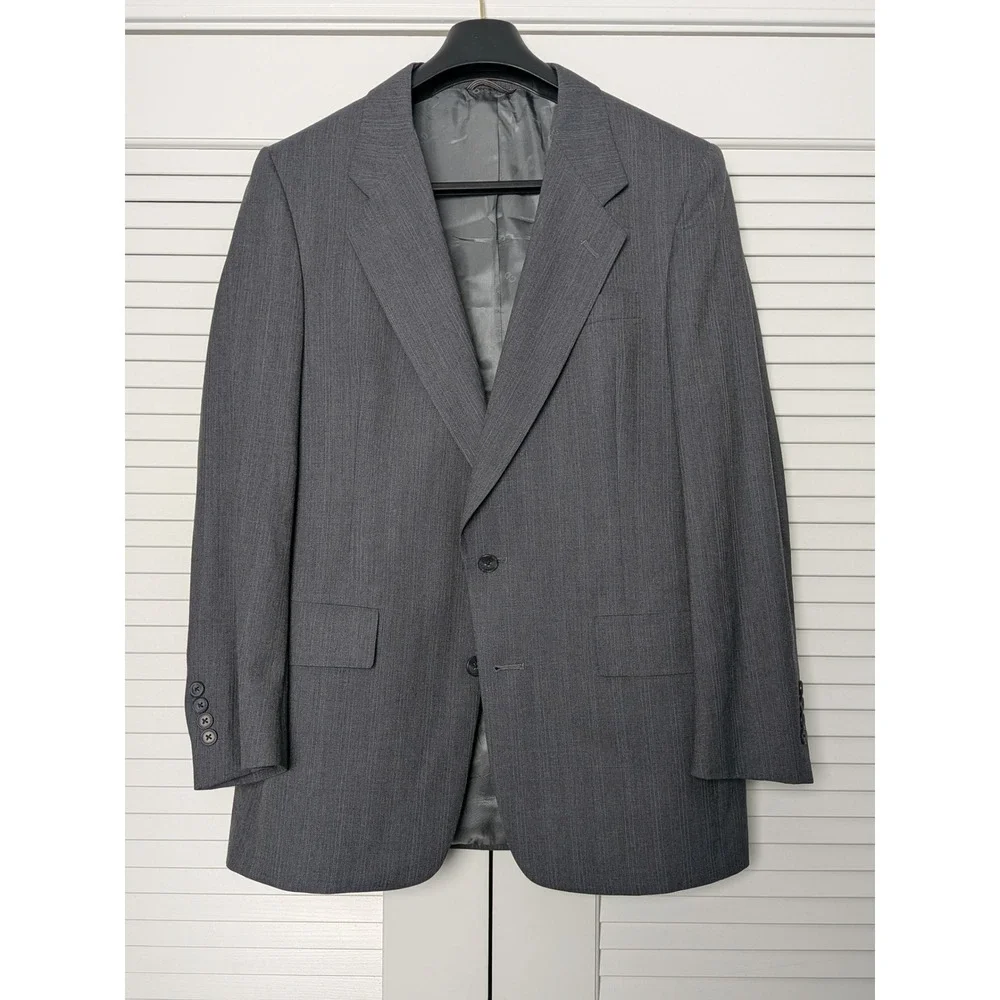 Christian Dior Monsieur Gray Pinstripe Virgin Wool Blazer Vintage Sport Coat